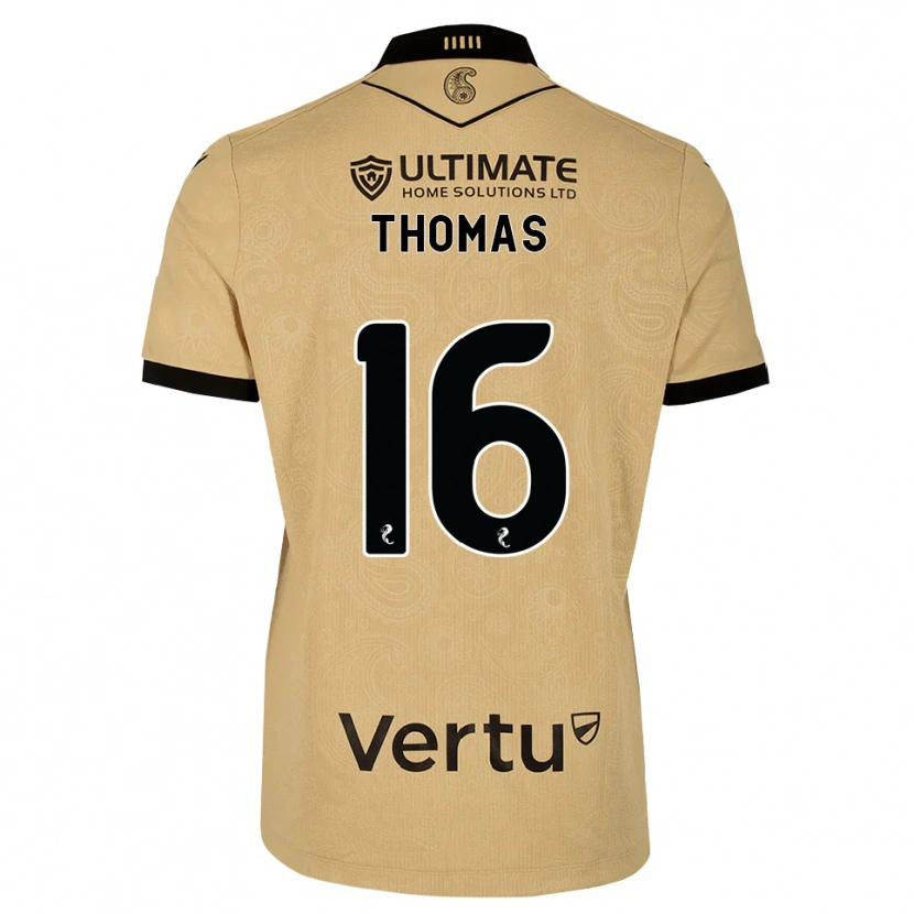 Danxen Homem Camisola Luke Thomas #16 Madeira Queimada Preto Alternativa 2026/27 Camisa