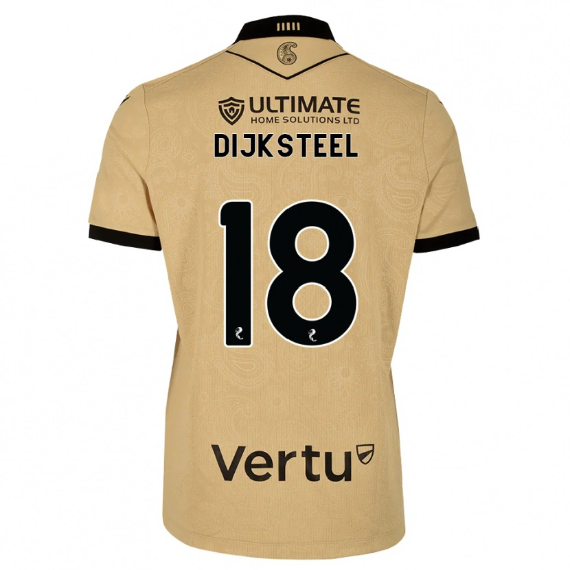 Danxen Homem Camisola Malik Dijksteel #18 Madeira Queimada Preto Alternativa 2026/27 Camisa