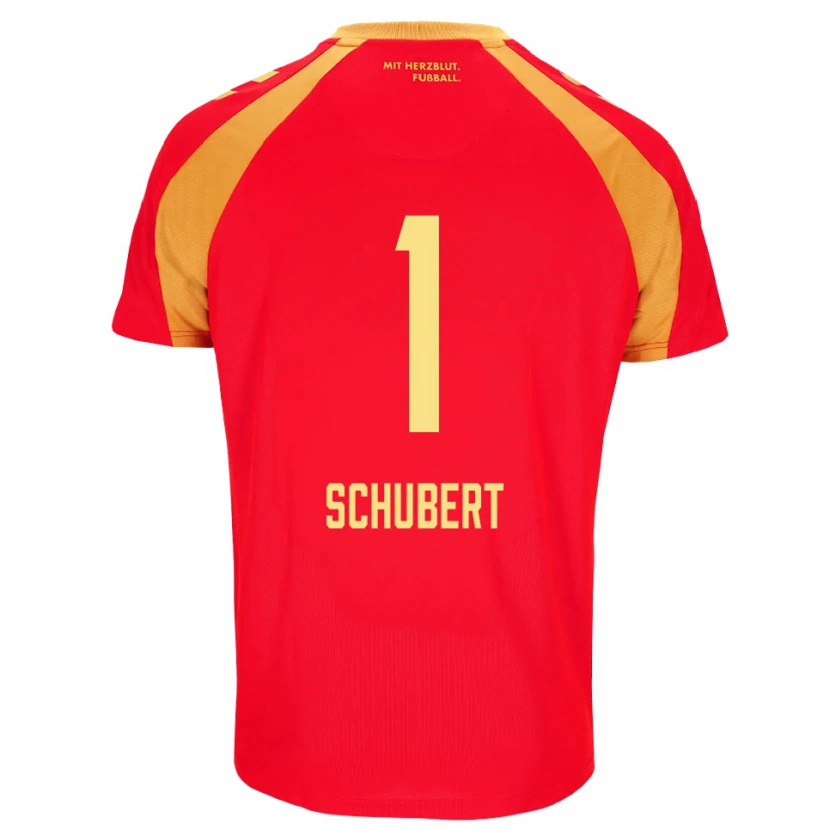 Danxen Homem Camisola Markus Schubert #1 Vermelho Laranja Preto Alternativa 2026/27 Camisa