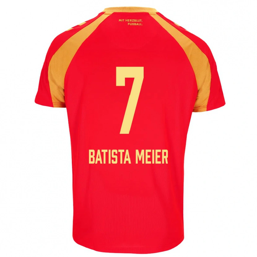 Danxen Homem Camisola Oliver Batista Meier #7 Vermelho Laranja Preto Alternativa 2026/27 Camisa