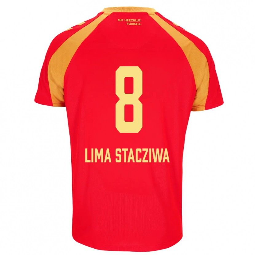 Danxen Homem Camisola Neo Lima Stacziwa #8 Vermelho Laranja Preto Alternativa 2026/27 Camisa