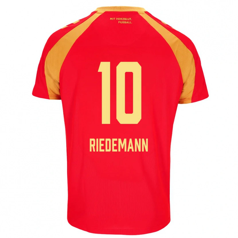 Danxen Homem Camisola Max Riedemann #10 Vermelho Laranja Preto Alternativa 2026/27 Camisa