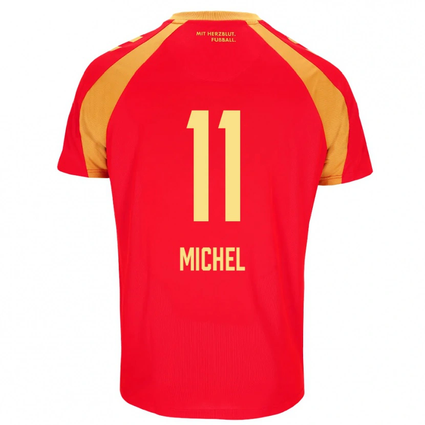 Danxen Homem Camisola Sven Michel #11 Vermelho Laranja Preto Alternativa 2026/27 Camisa