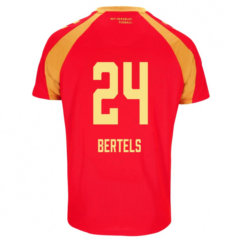 Danxen Homem Camisola Felix Bertels #24 Vermelho Laranja Preto Alternativa 2026/27 Camisa