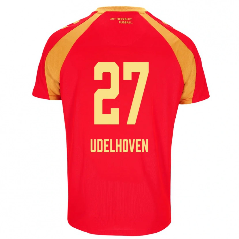 Danxen Homem Camisola Joel Udelhoven #27 Vermelho Laranja Preto Alternativa 2026/27 Camisa