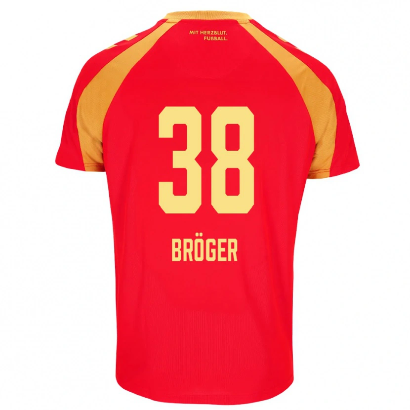 Danxen Homem Camisola Bennit Bröger #38 Vermelho Laranja Preto Alternativa 2026/27 Camisa