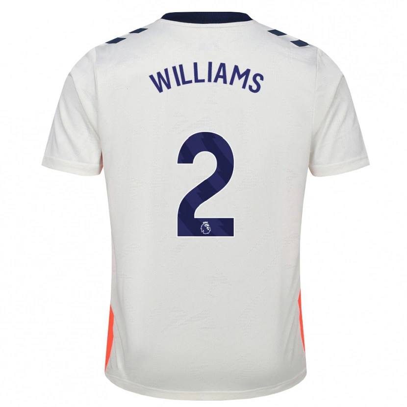 Danxen Homem Camisola Thomas Williams #2 Branco Laranja Azul Real Alternativa 2026/27 Camisa