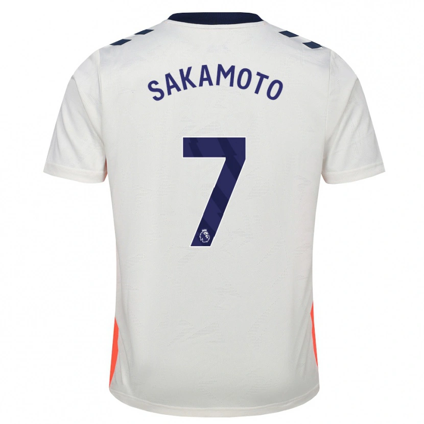 Danxen Homem Camisola Tatsuhiro Sakamoto #7 Branco Laranja Azul Real Alternativa 2026/27 Camisa