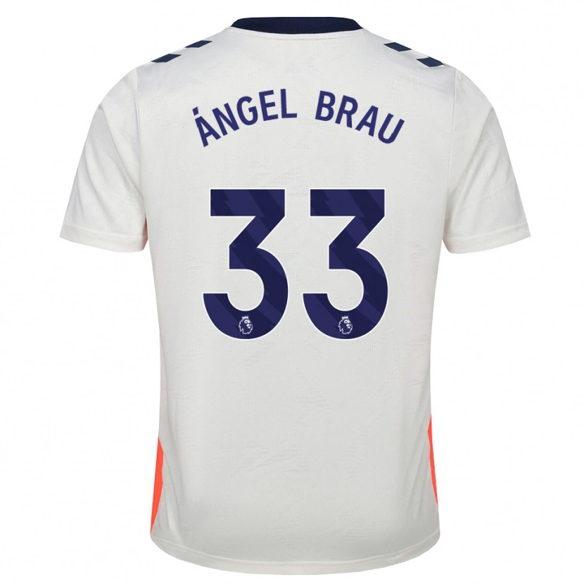 Danxen Homem Camisola Miguel Ángel Brau #33 Branco Laranja Azul Real Alternativa 2026/27 Camisa