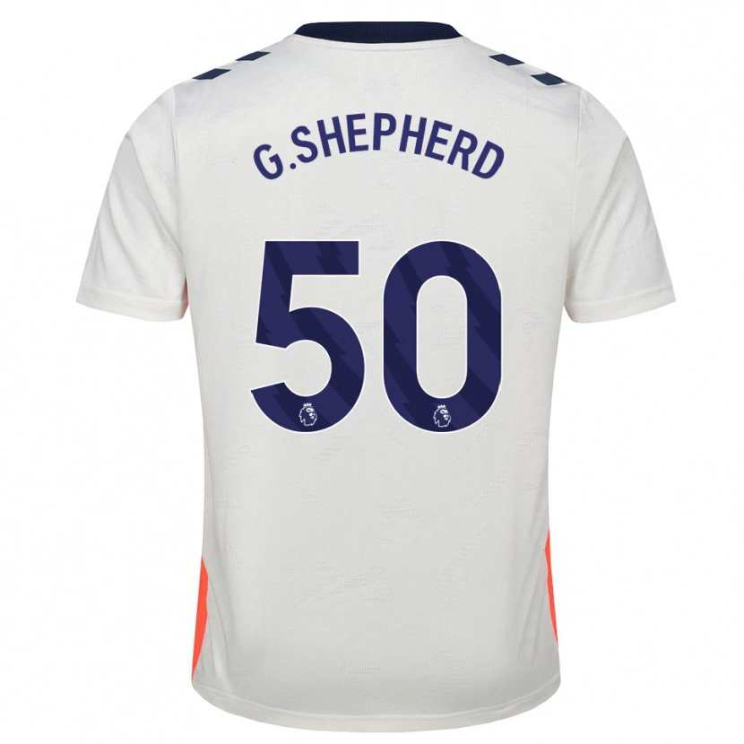 Danxen Homem Camisola George Shepherd #50 Branco Laranja Azul Real Alternativa 2026/27 Camisa