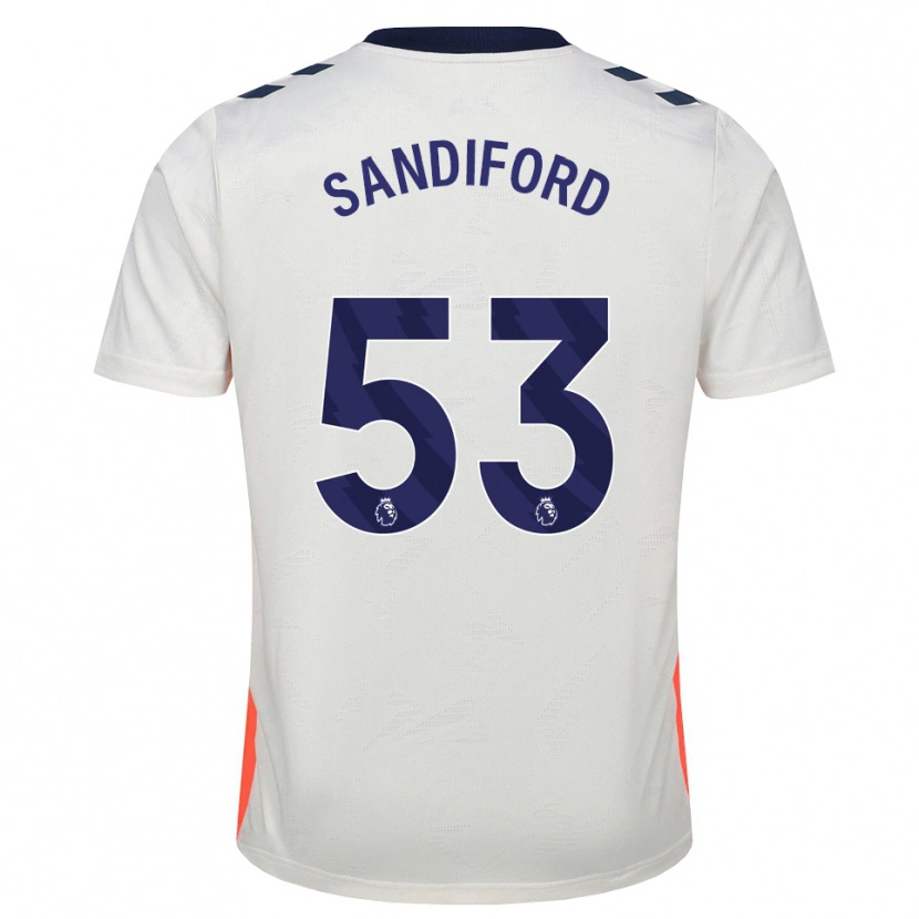 Danxen Homem Camisola Greg Sandiford #53 Branco Laranja Azul Real Alternativa 2026/27 Camisa