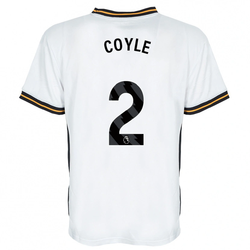 Danxen Homem Camisola Lewie Coyle #2 Branco Laranja Preto Alternativa 2026/27 Camisa