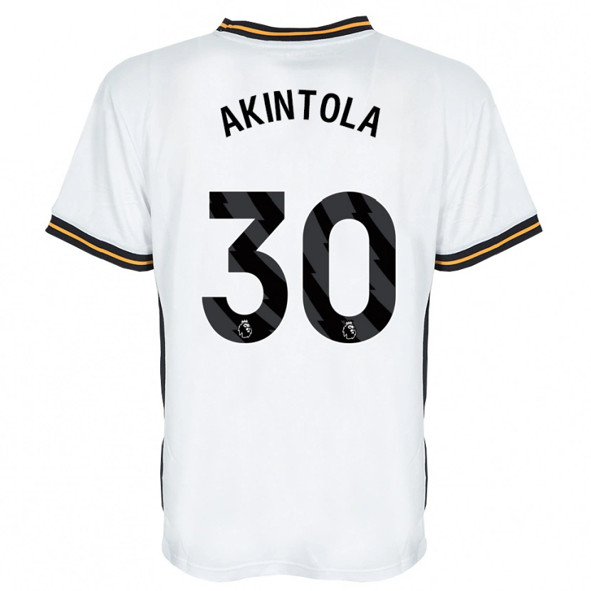Danxen Homem Camisola David Akintola #30 Branco Laranja Preto Alternativa 2026/27 Camisa