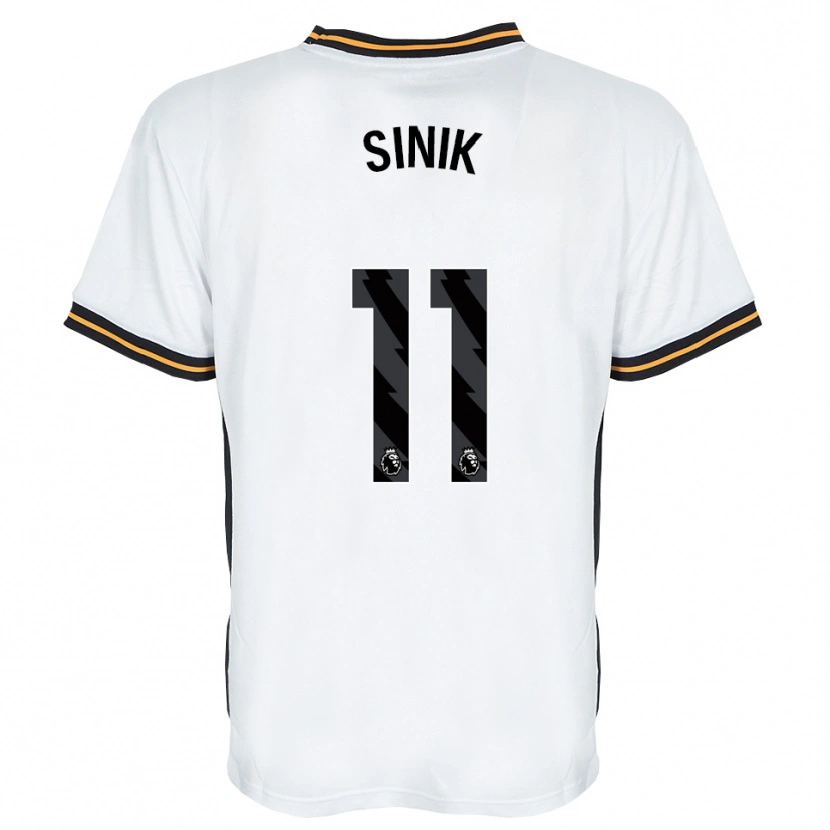 Danxen Homem Camisola Doğukan Sinik #11 Branco Laranja Preto Alternativa 2026/27 Camisa