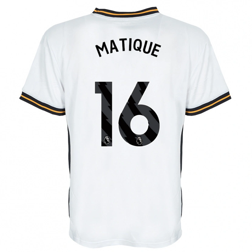 Danxen Homem Camisola Albert Matique #16 Branco Laranja Preto Alternativa 2026/27 Camisa