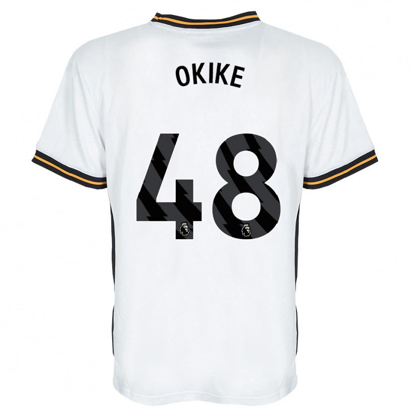 Danxen Homem Camisola Calvin Okike #48 Branco Laranja Preto Alternativa 2026/27 Camisa