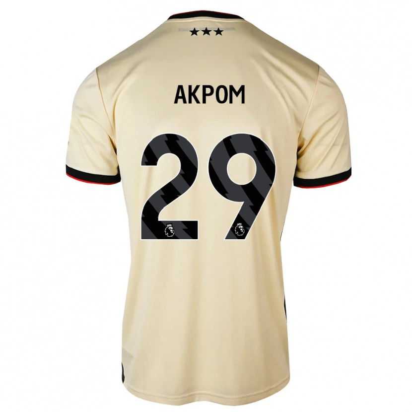 Danxen Homem Camisola Chuba Akpom #29 Chiffon De Limão Preto Vermelho Alternativa 2026/27 Camisa