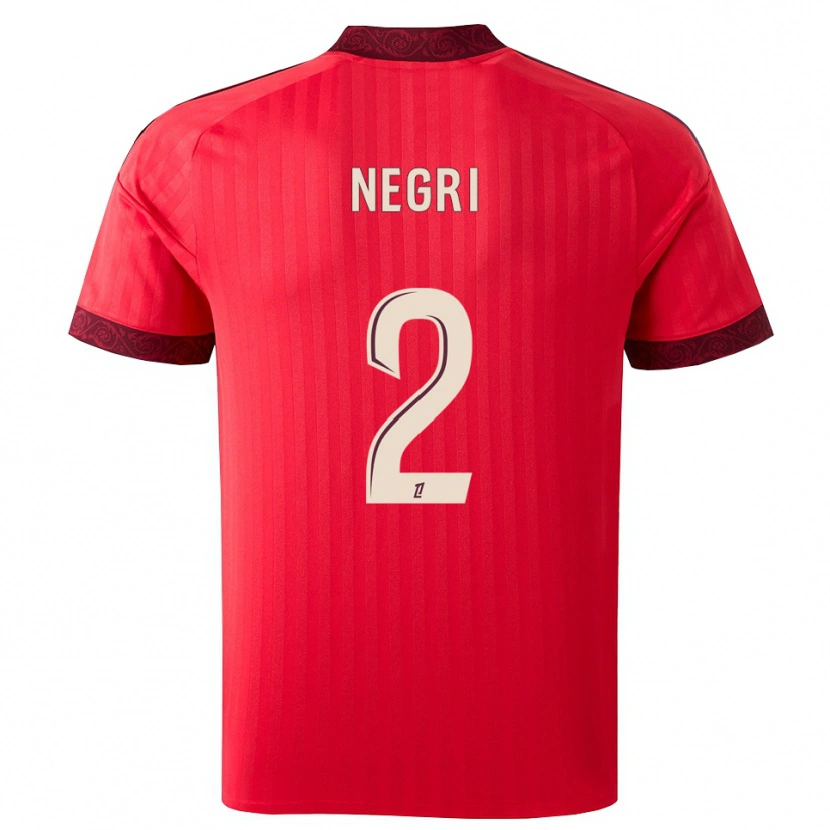 Danxen Homem Camisola Kylian Negri #2 Borgonha Vermelho Branco Alternativa 2026/27 Camisa