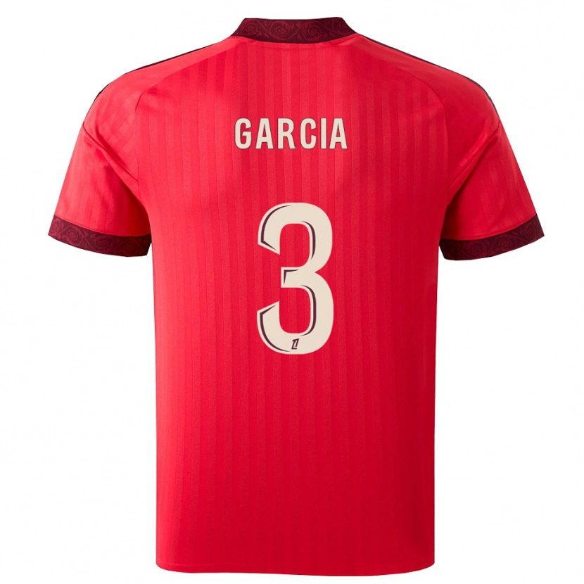 Danxen Homem Camisola Angel García #3 Borgonha Vermelho Branco Alternativa 2026/27 Camisa