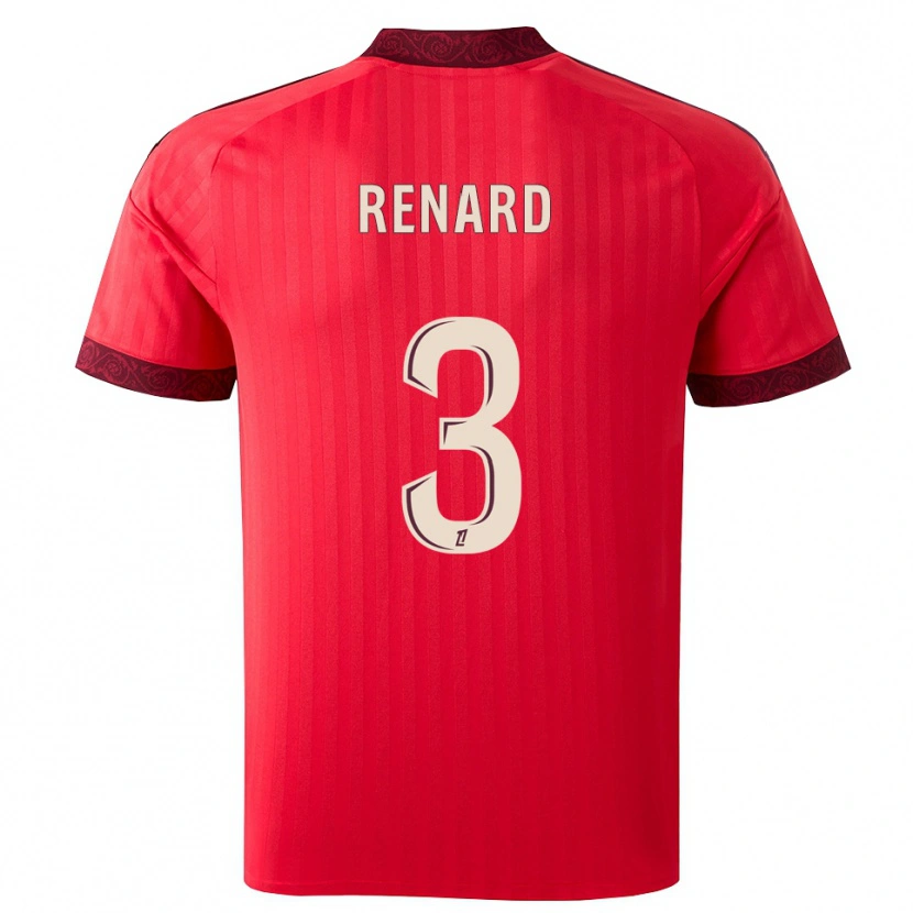 Danxen Homem Camisola Wendie Renard #3 Borgonha Vermelho Branco Alternativa 2026/27 Camisa
