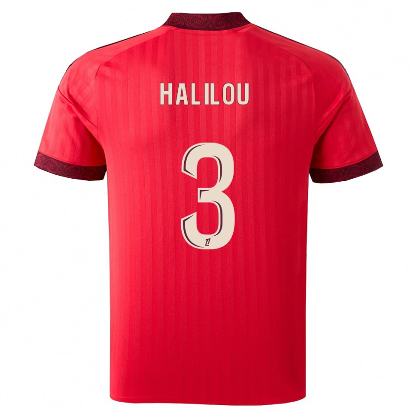 Danxen Homem Camisola Ibrahim Halilou #3 Borgonha Vermelho Branco Alternativa 2026/27 Camisa