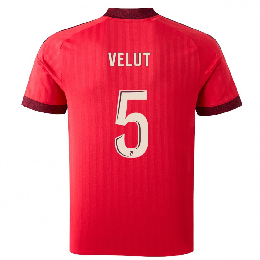 Danxen Homem Camisola Nolan Velut #5 Borgonha Vermelho Branco Alternativa 2026/27 Camisa
