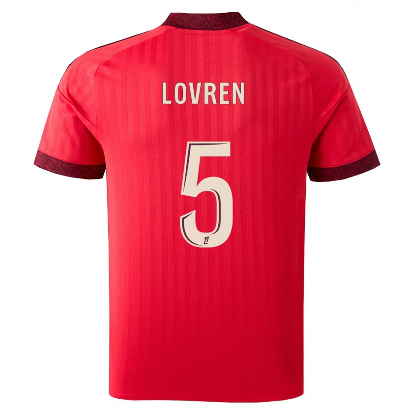 Danxen Homem Camisola Dejan Lovren #5 Borgonha Vermelho Branco Alternativa 2026/27 Camisa