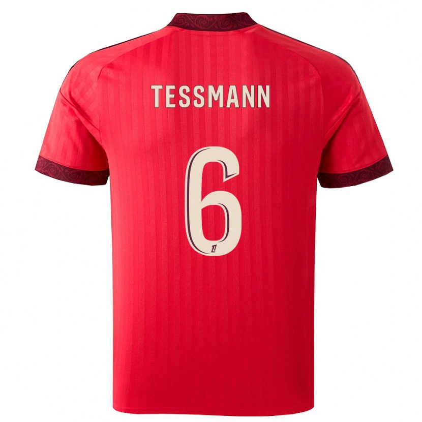 Danxen Homem Camisola Tanner Tessmann #6 Borgonha Vermelho Branco Alternativa 2026/27 Camisa