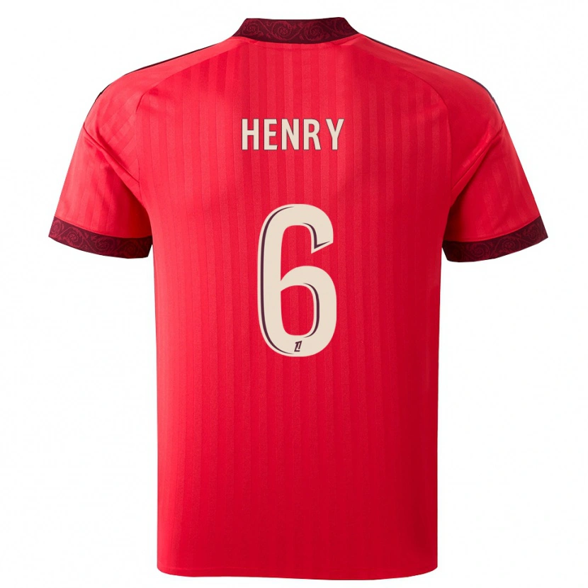 Danxen Homem Camisola Amandine Henry #6 Borgonha Vermelho Branco Alternativa 2026/27 Camisa