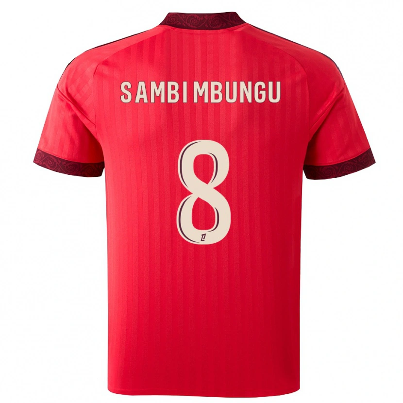 Danxen Homem Camisola Cluver Sambi Mbungu #8 Borgonha Vermelho Branco Alternativa 2026/27 Camisa