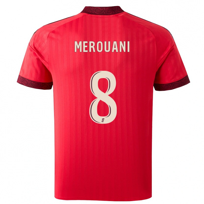 Danxen Homem Camisola Djibril Merouani #8 Borgonha Vermelho Branco Alternativa 2026/27 Camisa