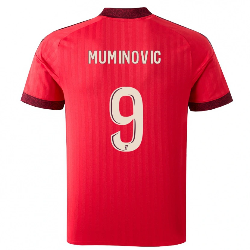 Danxen Homem Camisola Ajdin Muminovic #9 Borgonha Vermelho Branco Alternativa 2026/27 Camisa