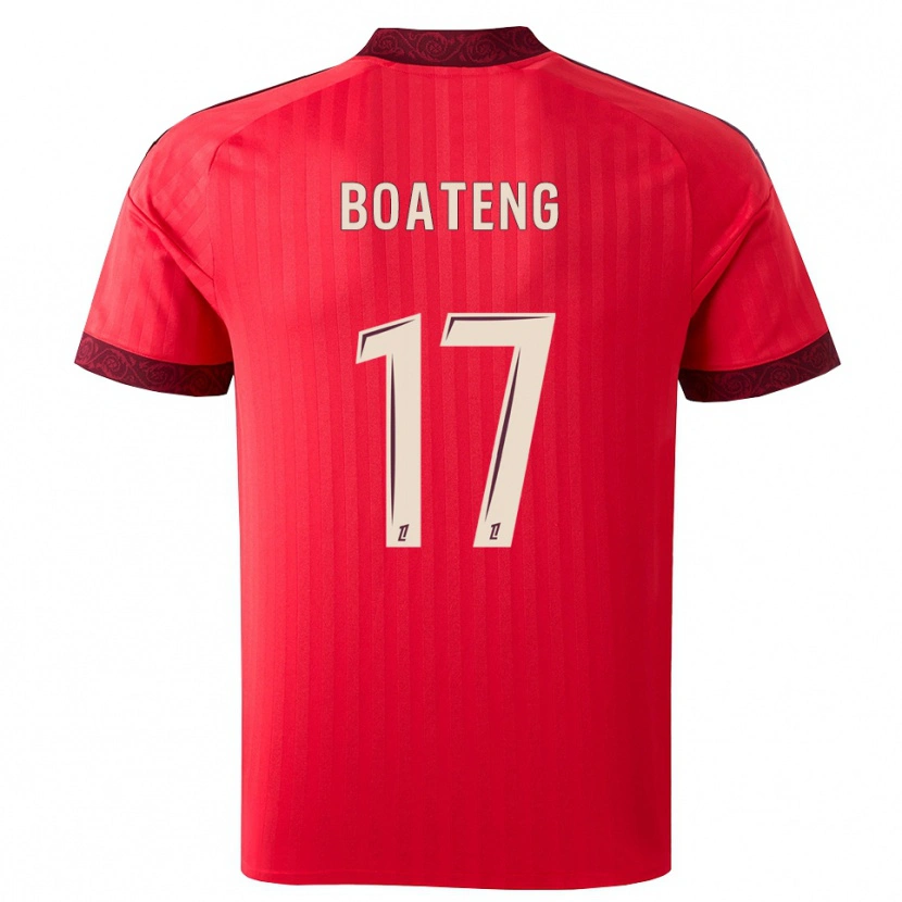 Danxen Homem Camisola Jerome Boateng #17 Borgonha Vermelho Branco Alternativa 2026/27 Camisa
