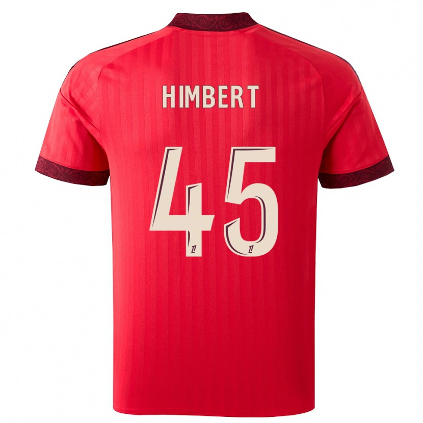 Danxen Homem Camisola Rémi Himbert #45 Borgonha Vermelho Branco Alternativa 2026/27 Camisa