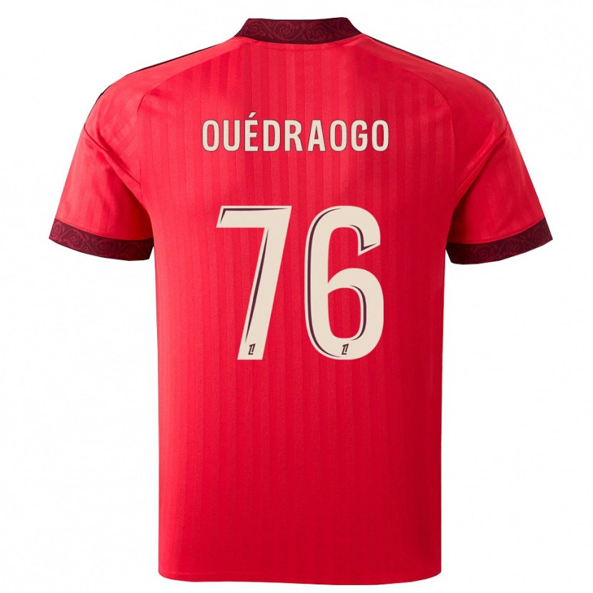 Danxen Homem Camisola Mohamed Ouédraogo #76 Borgonha Vermelho Branco Alternativa 2026/27 Camisa