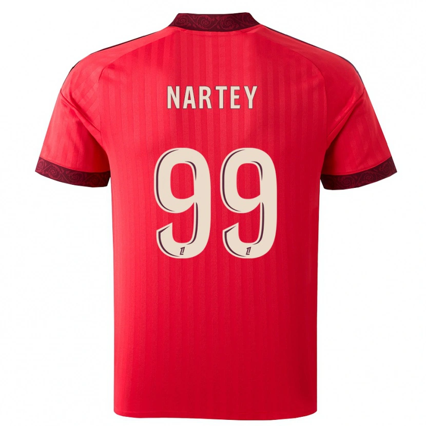 Danxen Homem Camisola Noah Nartey #99 Borgonha Vermelho Branco Alternativa 2026/27 Camisa