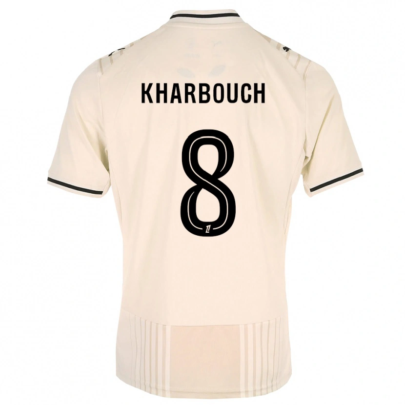 Danxen Homem Camisola Yanis Kharbouch #8 Renda Preta Branco Antigo Alternativa 2026/27 Camisa