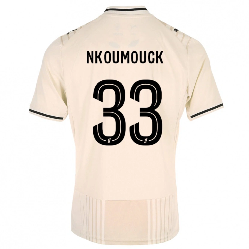 Danxen Homem Camisola Marc-Anthony Nkoumouck #33 Renda Preta Branco Antigo Alternativa 2026/27 Camisa