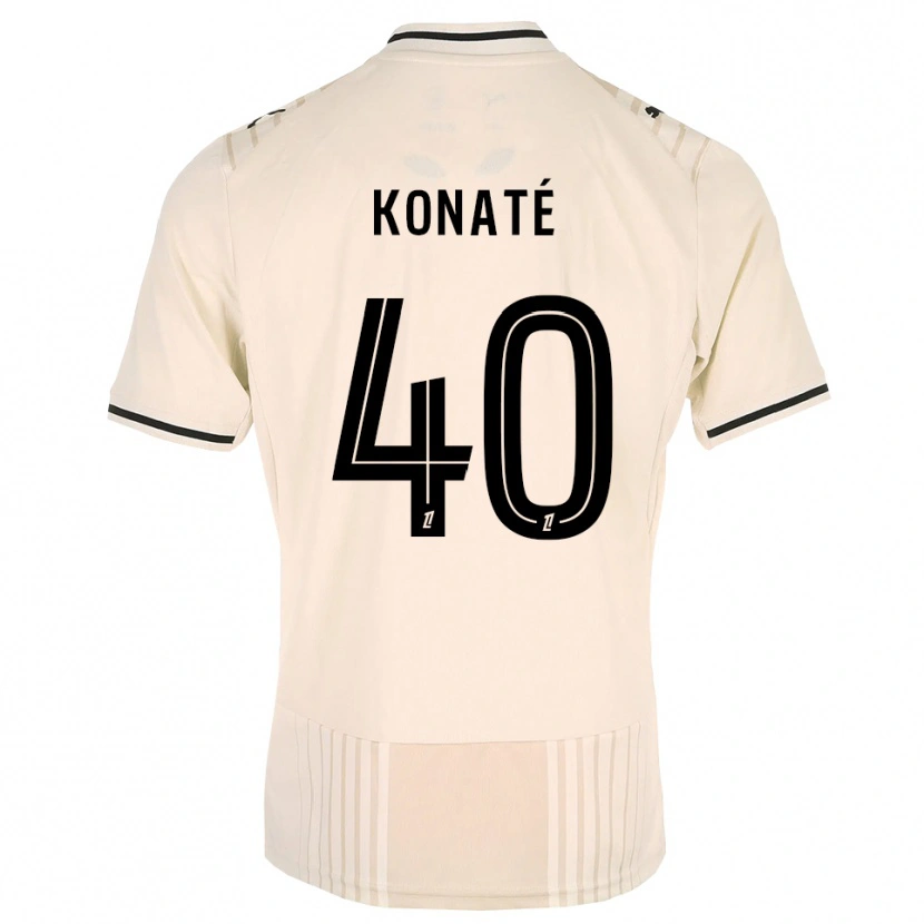 Danxen Homem Camisola Hillel Konaté #40 Renda Preta Branco Antigo Alternativa 2026/27 Camisa