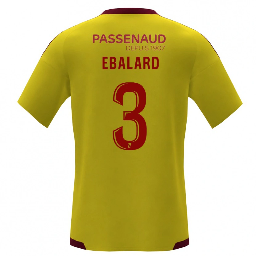 Danxen Homem Camisola Yannick Ebalard #3 Amarelo Vermelho Verde Alternativa 2026/27 Camisa