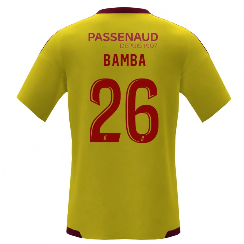 Danxen Homem Camisola Rayan Bamba #26 Amarelo Vermelho Verde Alternativa 2026/27 Camisa