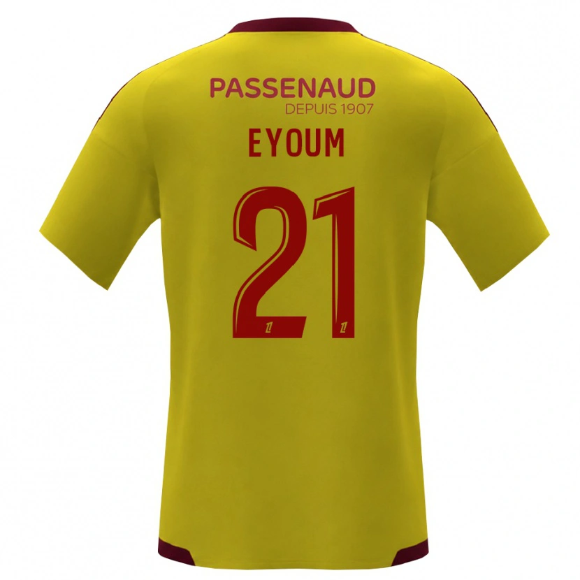 Danxen Homem Camisola Théo Eyoum #21 Amarelo Vermelho Verde Alternativa 2026/27 Camisa