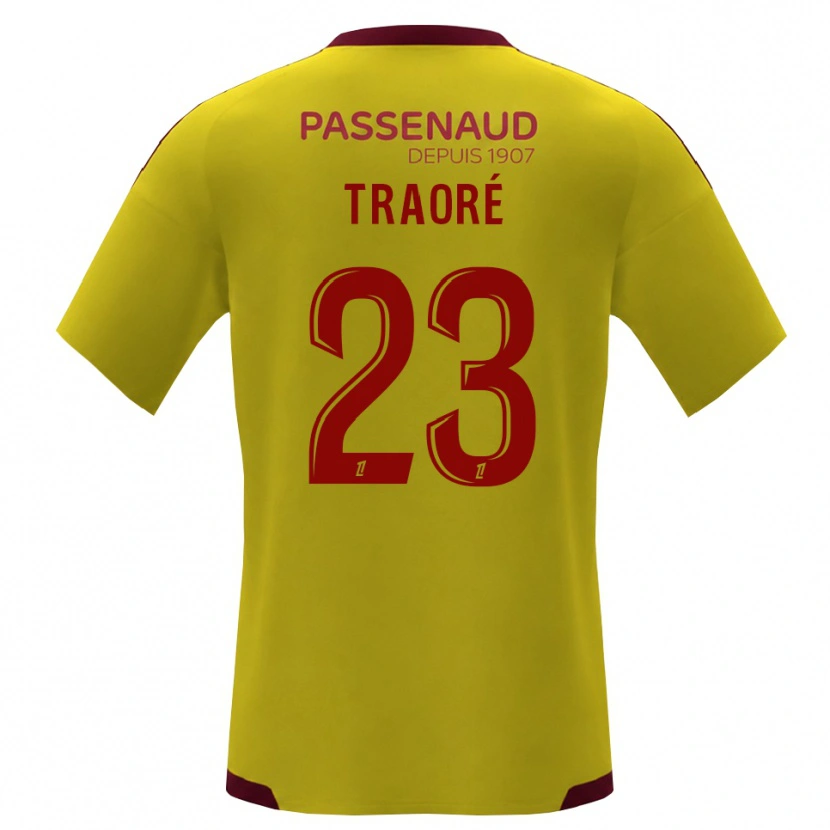 Danxen Homem Camisola Daouda Traoré #23 Amarelo Vermelho Verde Alternativa 2026/27 Camisa