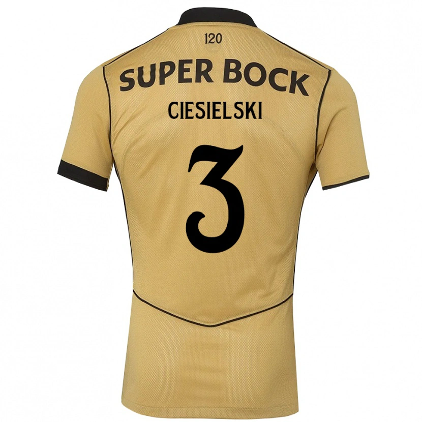 Danxen Homem Camisola Daniel Ciesielski #3 Goldenrod Preto Alternativa 2026/27 Camisa