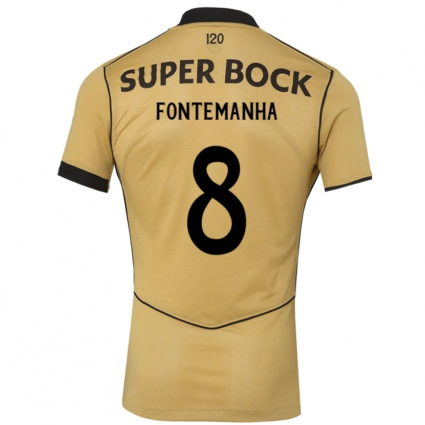 Danxen Homem Camisola Rita Fontemanha #8 Goldenrod Preto Alternativa 2026/27 Camisa