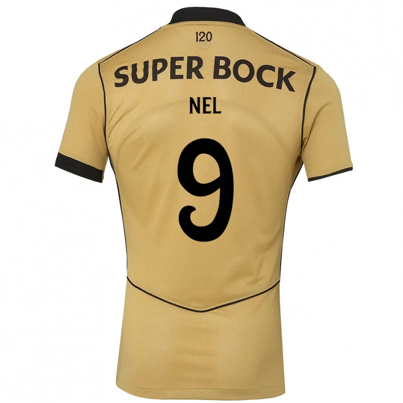Danxen Homem Camisola Rafael Nel #9 Goldenrod Preto Alternativa 2026/27 Camisa