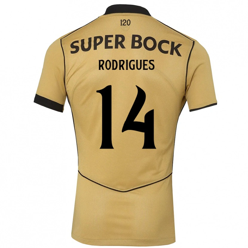 Danxen Homem Camisola Paulo Rodrigues #14 Goldenrod Preto Alternativa 2026/27 Camisa