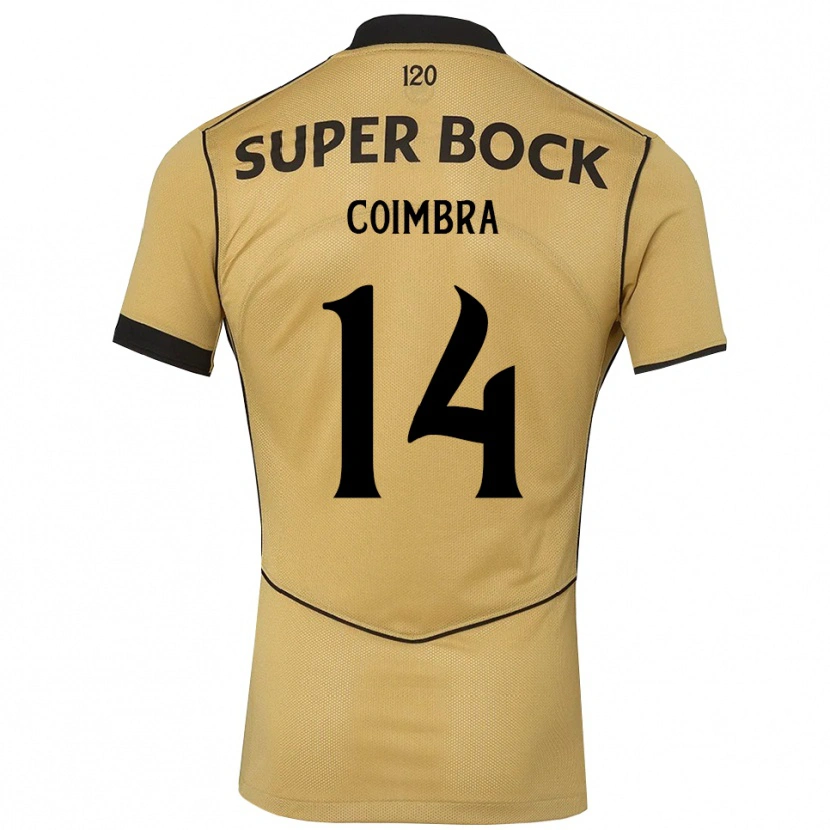 Danxen Homem Camisola Telmo Coimbra #14 Goldenrod Preto Alternativa 2026/27 Camisa