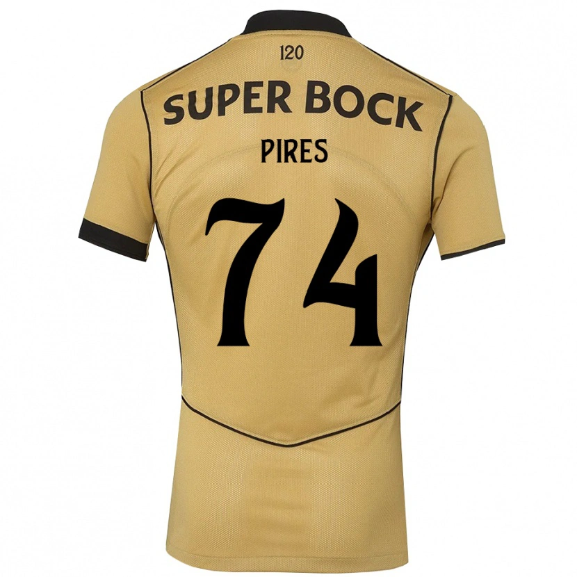 Danxen Homem Camisola Guilherme Pires #74 Goldenrod Preto Alternativa 2026/27 Camisa