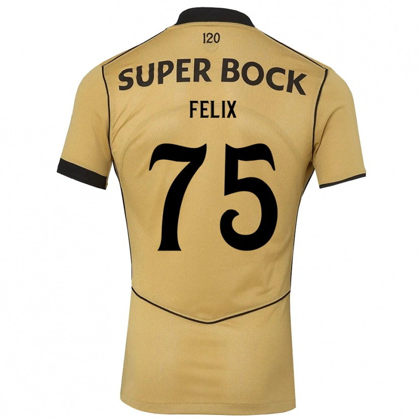 Danxen Homem Camisola Vando Félix #75 Goldenrod Preto Alternativa 2026/27 Camisa